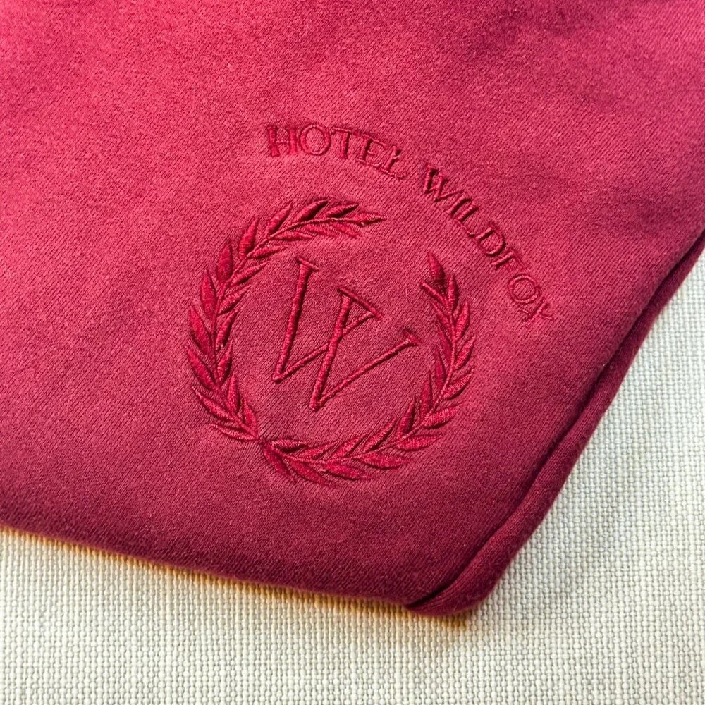 Hotel Wildfox Burgundy Lounge Set - Cozy Sweatshirt & Joggers Sweatpants Medium